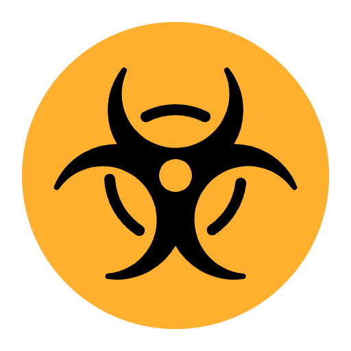 Biohazard Flat Emoji from Fluent Emoji Flat Set