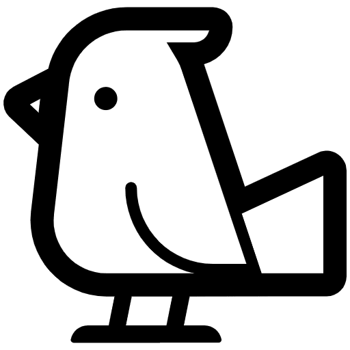 Bird High Contrast Element from Fluent Emoji High Contrast Set