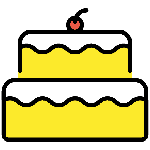 Birthday Cake Element from OpenMoji Emoji Set