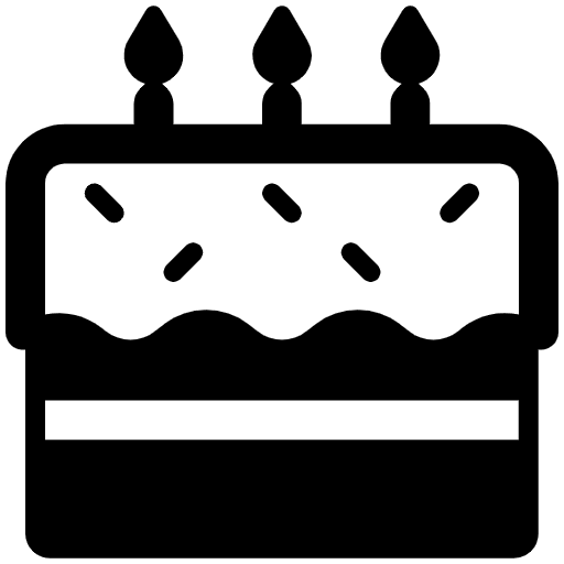 Birthday Cake High Contrast Element from Fluent Emoji High Contrast Set