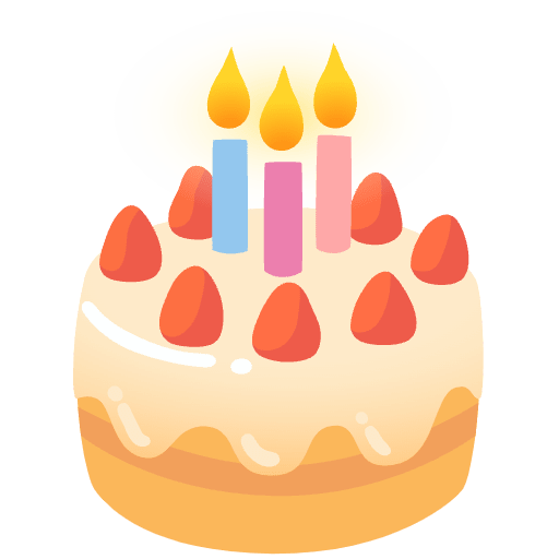 Birthday Cake Element from Noto Emojis Set