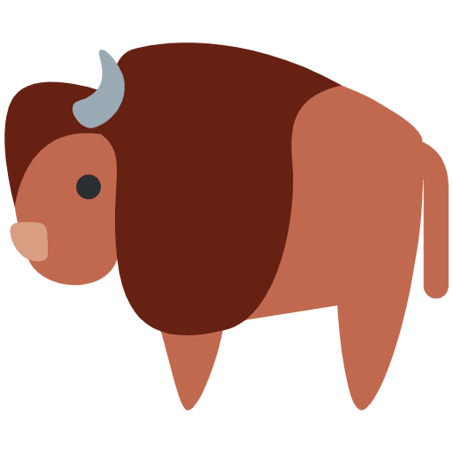 Bison Emoji from Twemoji Emoji Set