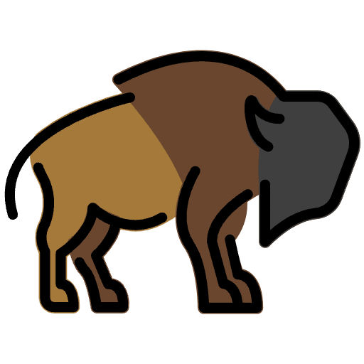Bison Emoji from OpenMoji Emoji Set