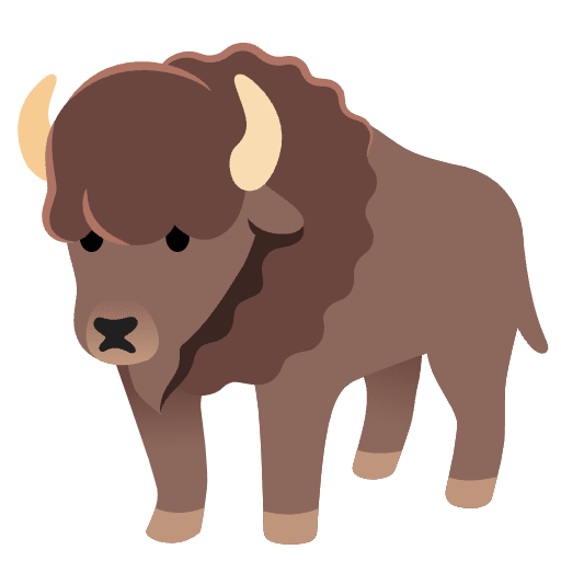 Bison Emoji from Noto Emojis Set
