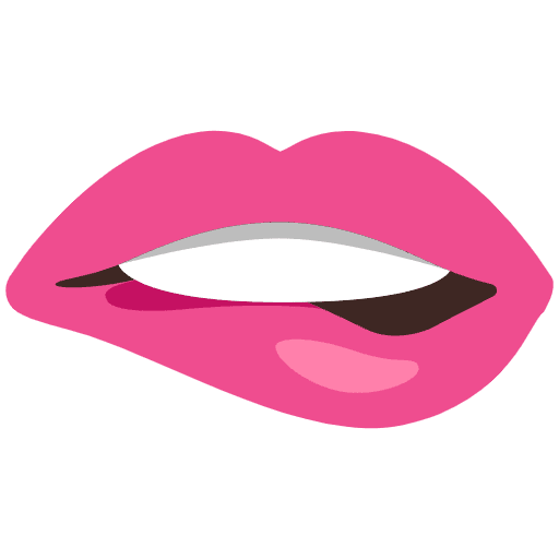 Biting Lip Emoji from Noto Emoji Set