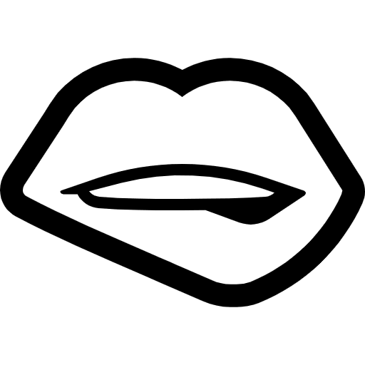 Biting Lip High Contrast Emoji from Fluent Emoji High Contrast Set