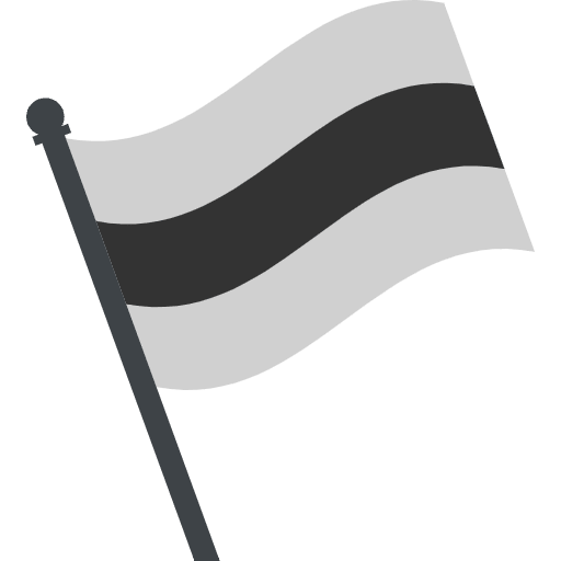 Black And Gray Flag Icon Emoji from EmojiTwo Colors Set
