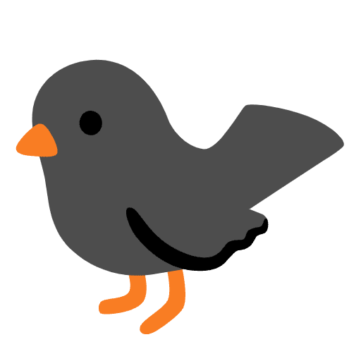 Black Bird Element from Noto Emojis Set