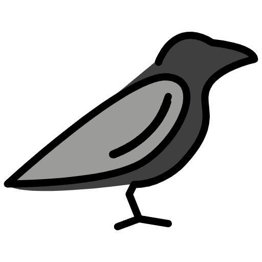Black Bird Element from OpenMoji Emoji Set