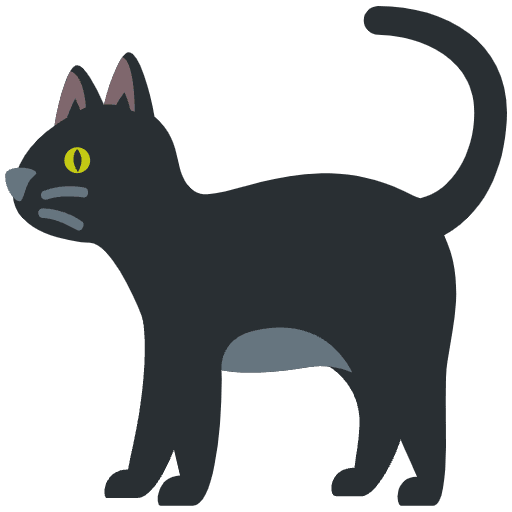 Black Cat Element from Twemoji Emoji Set