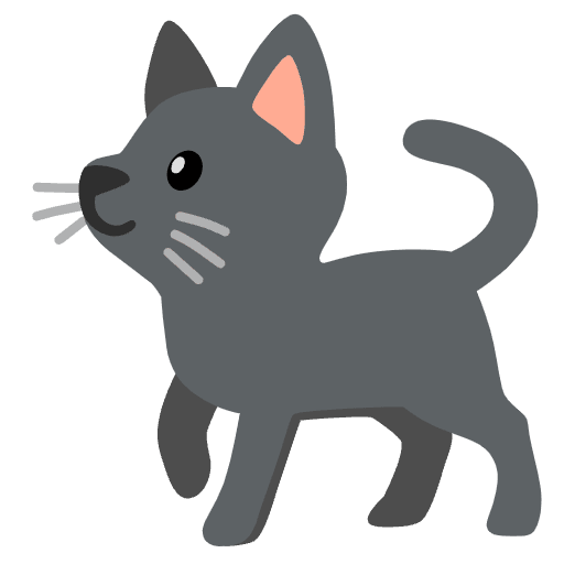 Black Cat Emoji from Noto Emojis Set