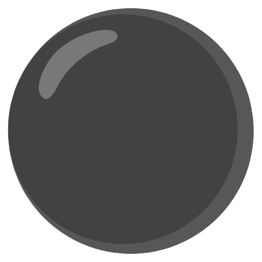Black Circle Emoji from Noto Emojis Set