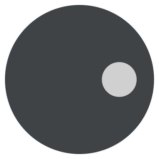 Black Go Piece With Dot Emoji from EmojiTwo Colors Set