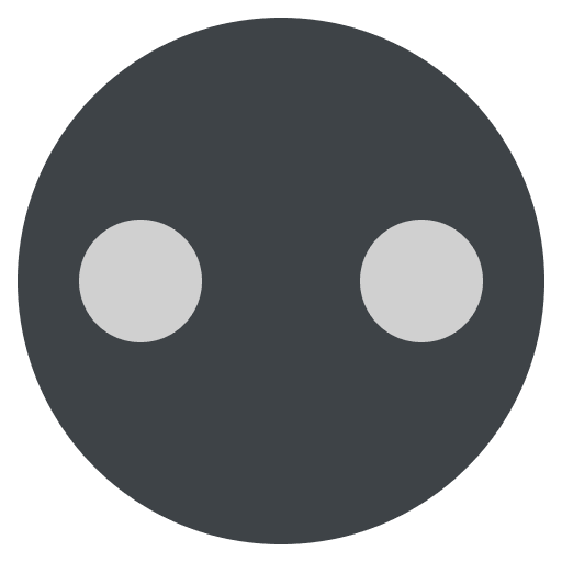 Black Go Piece With Dots Emoji from EmojiTwo Colors Set