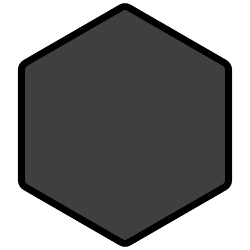 Black Hexagon Emoji from OpenMoji Emoji Set