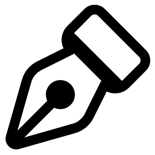 Black Nib High Contrast Emoji from Fluent Emoji High Contrast Set