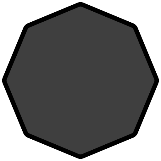 Black Octagon Emoji from OpenMoji Emoji Set