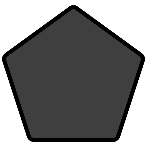 Black Pentagon Emoji from OpenMoji Emoji Set