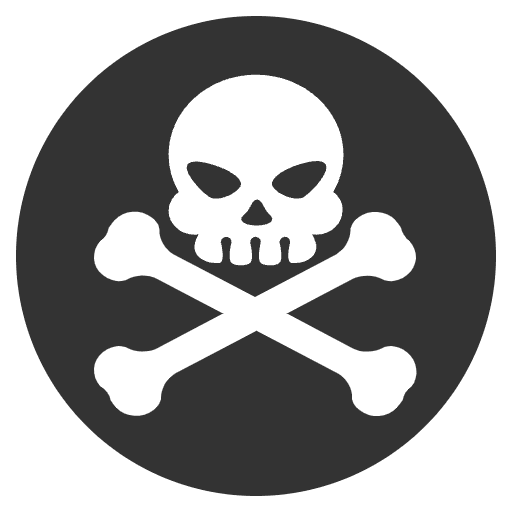 Black Skull And Bones Emoji from EmojiTwo Colors Set
