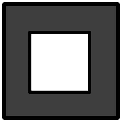 Black Square Button Emoji from OpenMoji Emoji Set