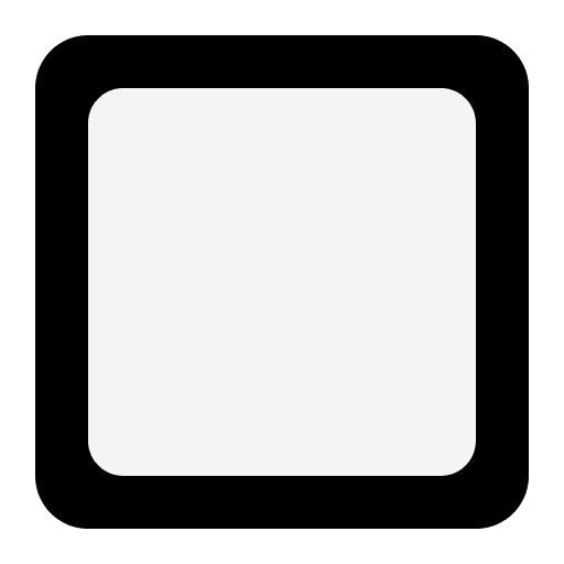 Black Square Button Flat Emoji from Fluent Emoji Flat Set