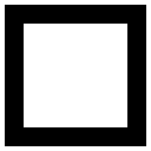Black Square Button Emoji from EmojiTwo Black Set