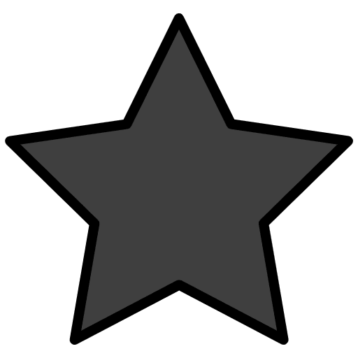 Black Star Emoji from OpenMoji Emoji Set