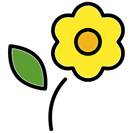 Blossom Emoji from OpenMoji Emoji Set