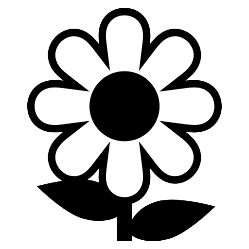 Blossom Emoji from EmojiTwo Black Set