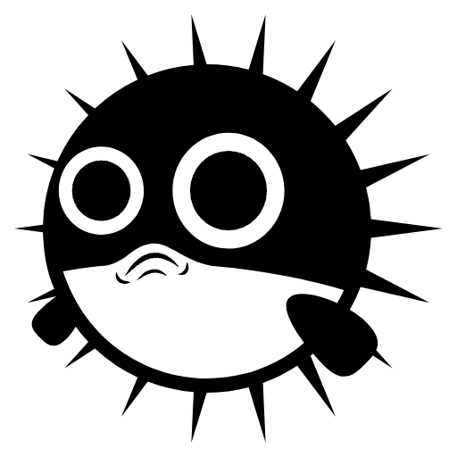 Blowfish Emoji from EmojiTwo Black Set