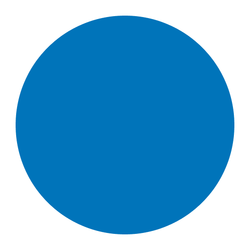 Blue Circle Flat Emoji from Fluent Emoji Flat Set