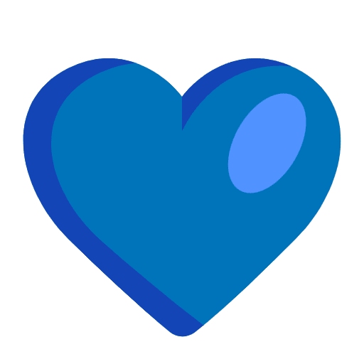 Blue Heart Flat Emoji from Fluent Emoji Flat Set