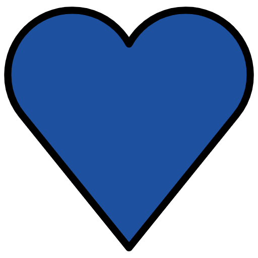 Blue Heart Emoji from OpenMoji Emoji Set