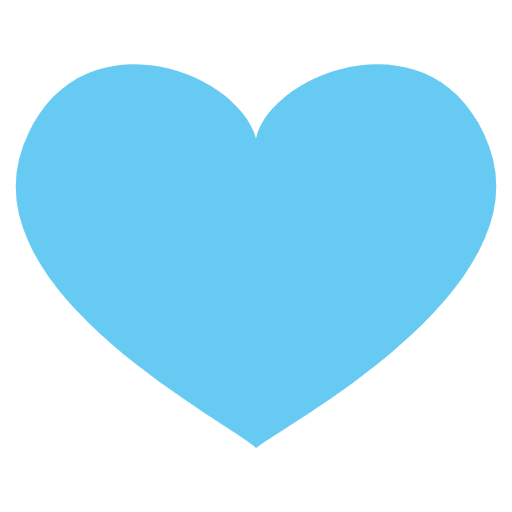 Blue Heart Emoji from EmojiTwo Colors Set