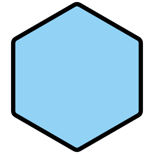 Blue Hexagon Element from OpenMoji Emoji Set