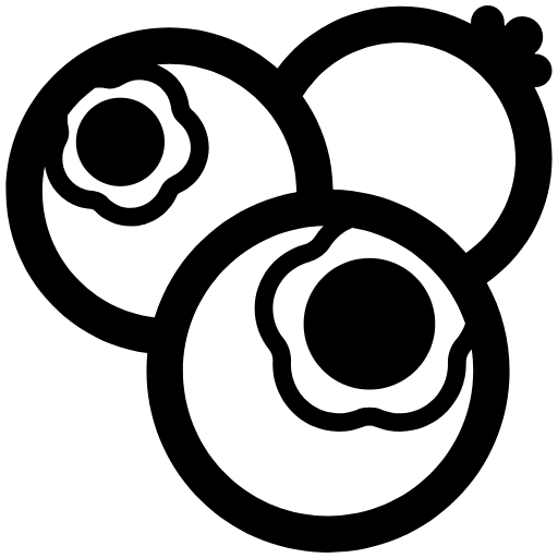 Blueberries High Contrast Element from Fluent Emoji High Contrast Set