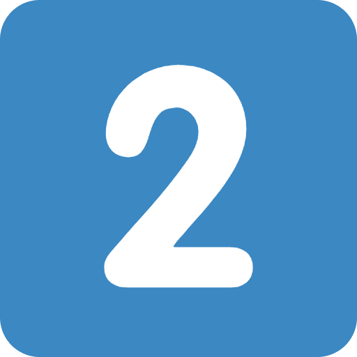 Bluenumbertwo Element from Twemoji Emoji Set