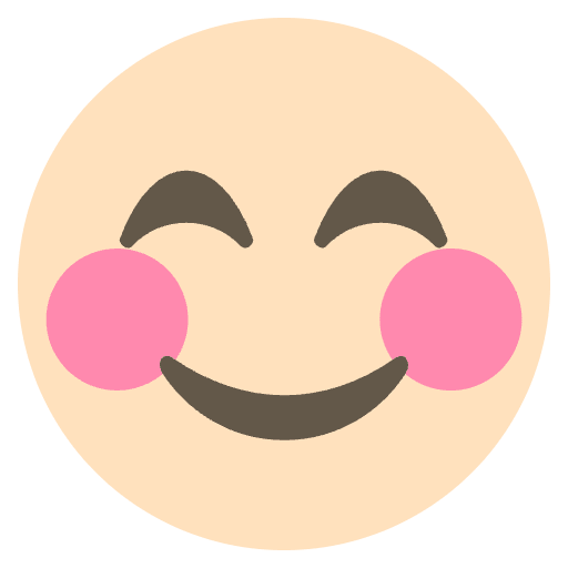 Blushing Face Emoji from EmojiTwo Colors Set
