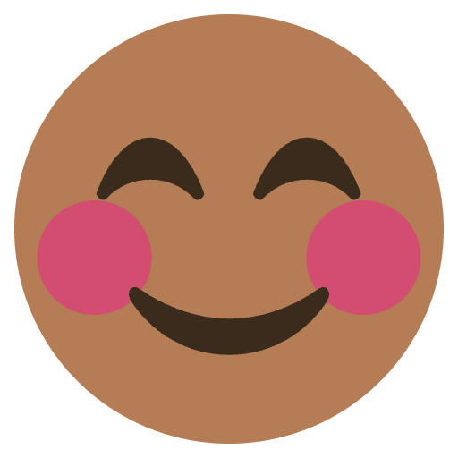 Blushing Smile Emoji Emoji from EmojiTwo Colors Set