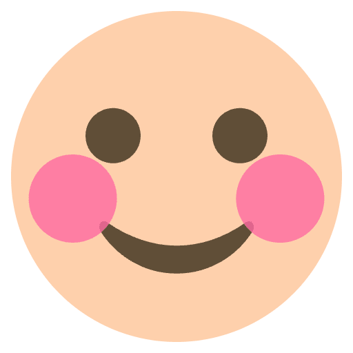 Blushing Smiley Emoji from EmojiTwo Colors Set