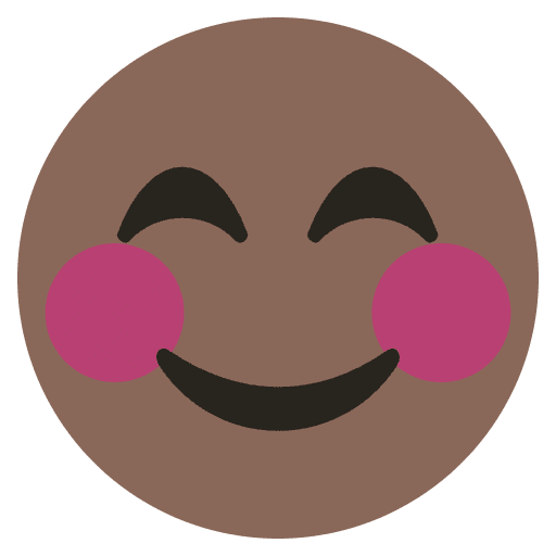 Blushing Smiley Face Emoji from EmojiTwo Colors Set