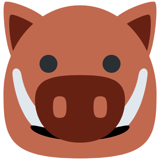 Boar Emoji from Twemoji Emoji Set