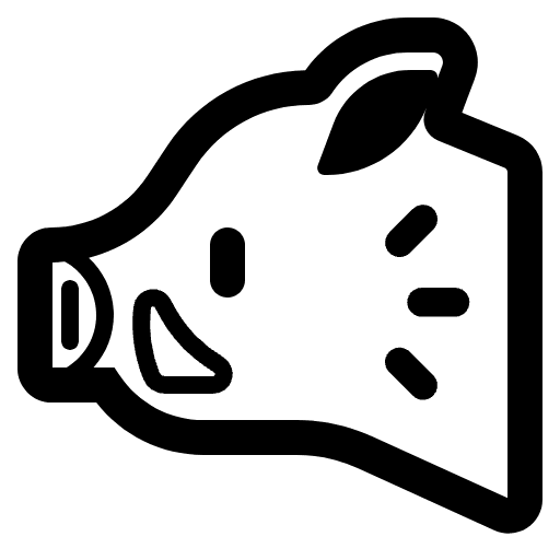 Boar High Contrast Emoji from Fluent Emoji High Contrast Set