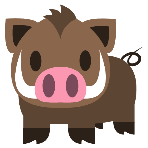 Boar Emoji from EmojiTwo Colors Set