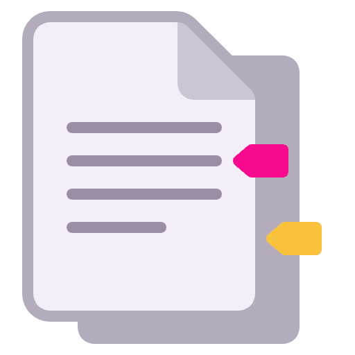 Bookmark Tabs Flat Emoji from Fluent Emoji Flat Set
