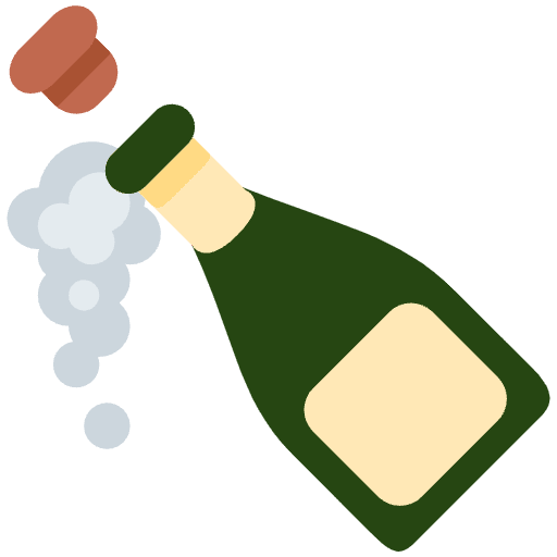 Bottle With Popping Cork Emoji from Twemoji Set