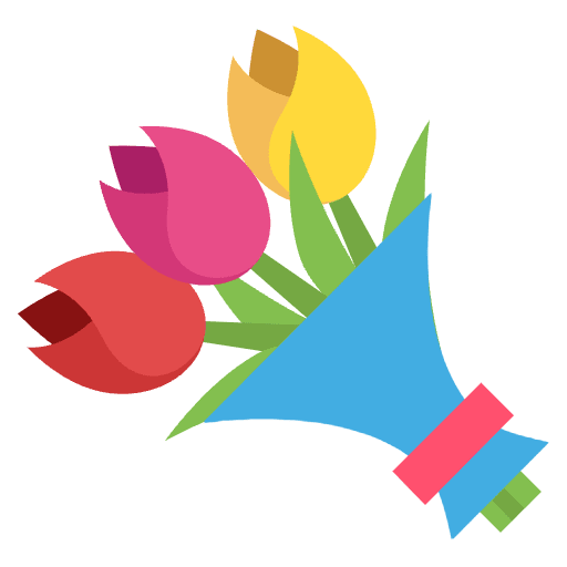 Bouquet Emoji from EmojiTwo Colors Set