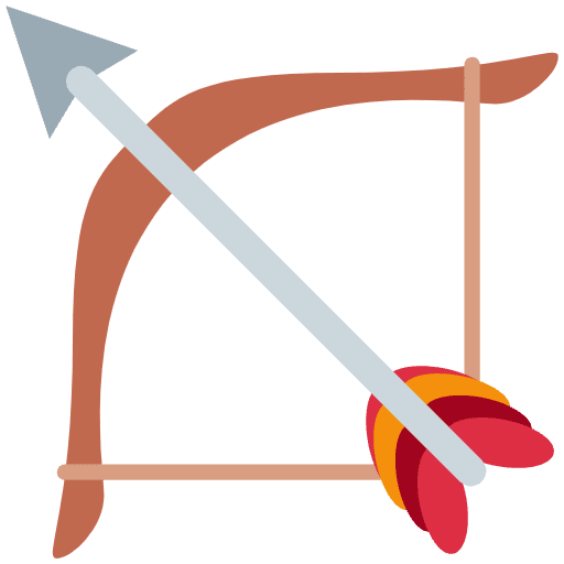 Bow And Arrow Emoji from Twemoji Emoji Set