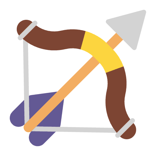 Bow And Arrow Flat Emoji from Fluent Emoji Flat Set