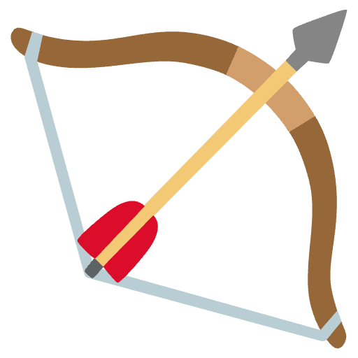 Bow And Arrow Emoji from Noto Emojis Set